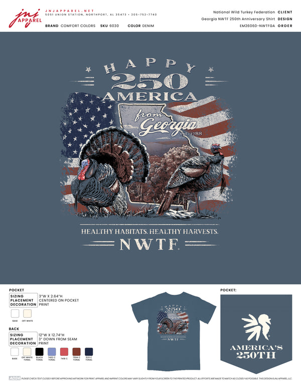 NWTFGA Georgia NWTF 250th Anniversary Shirt