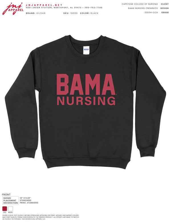 CCN Bama Nursing Crewneck 2024