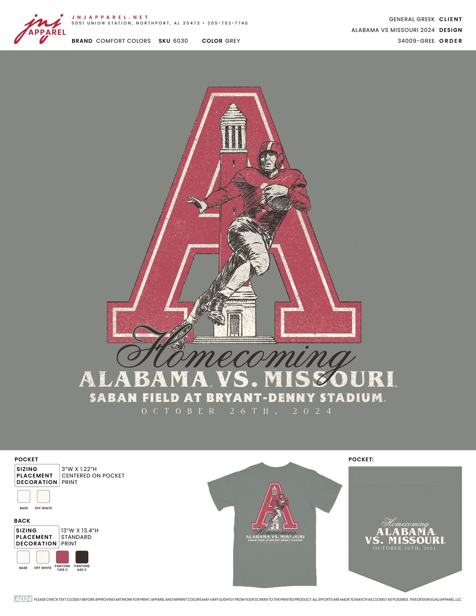 Alabama vs Missouri 2024 T-shirt