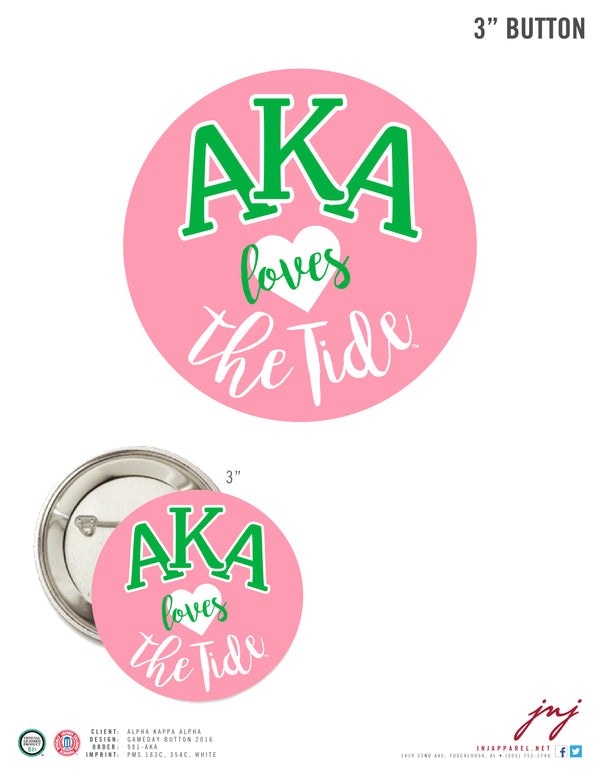 Pink & White Gameday Button